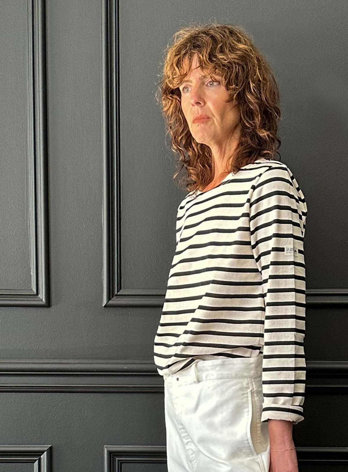 Le Mont Saint Michel Mariniere Top - Off White/Black | Garmentory