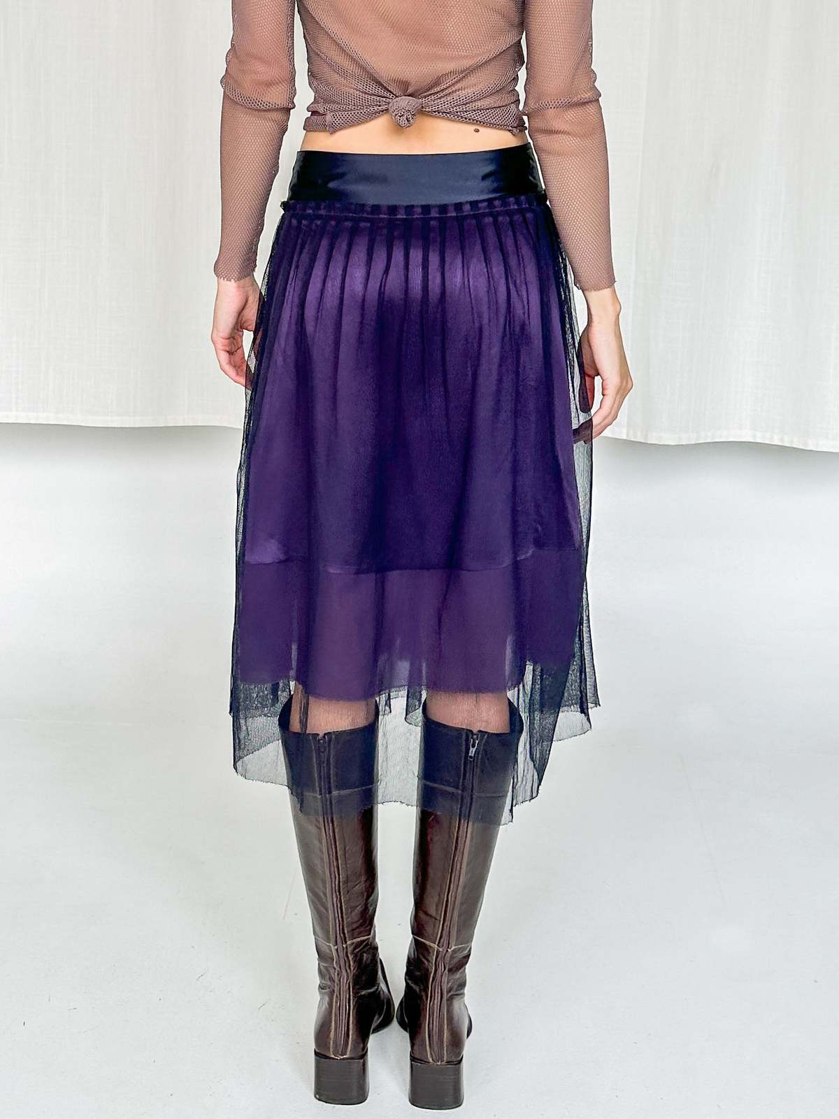 Floral Accordion Pleated Shirt and Midi Skirt Set with Pockets