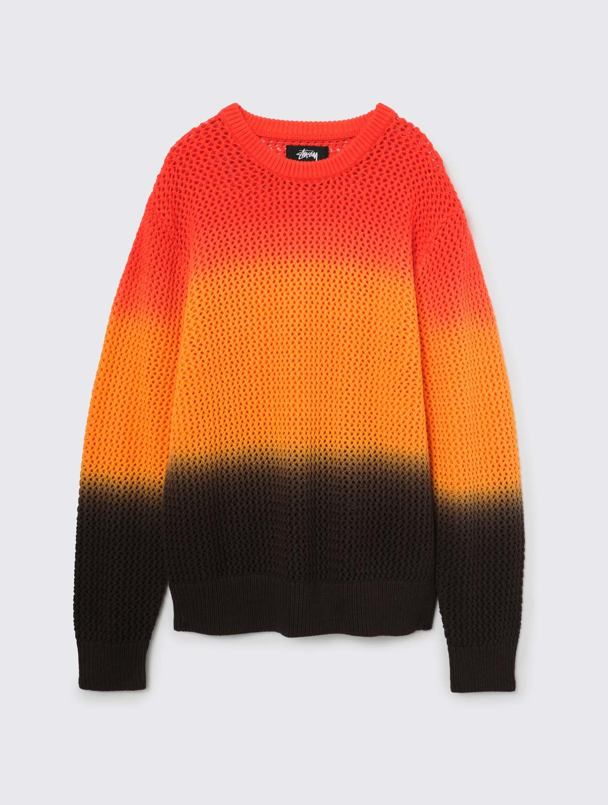 Stussy Pigment Dyed Loose Gauge Sweater - Lava | Garmentory