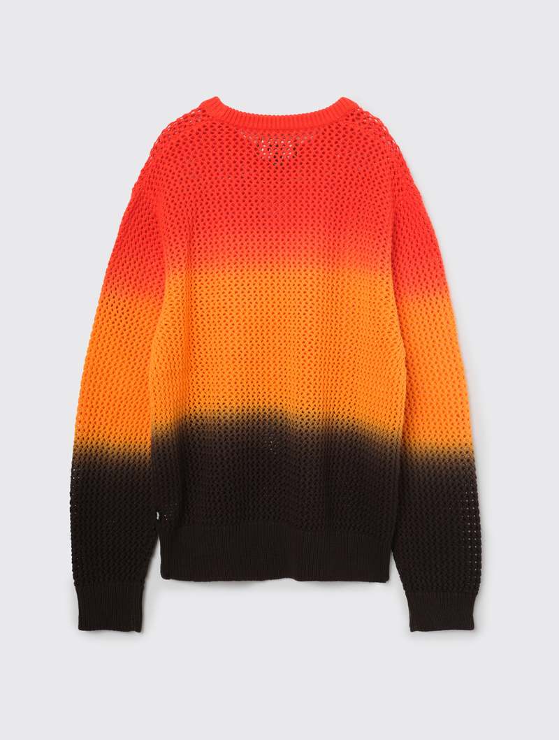 Stussy Pigment Dyed Loose Gauge Sweater - Lava | Garmentory