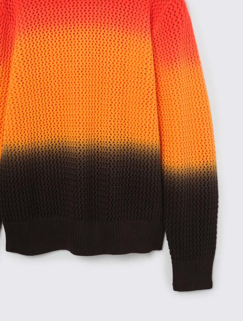 Stussy Pigment Dyed Loose Gauge Sweater - Lava | Garmentory