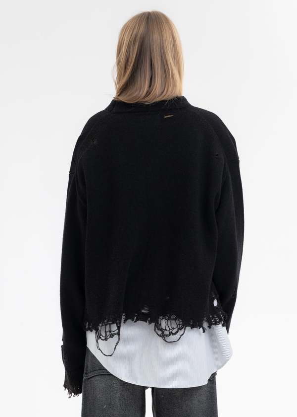 Doublet BROKEN HEART CARDIGAN - BLACK | Garmentory