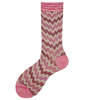 Alto Milano Iole Short Socks - Pink/Cream - Thumbnail 1