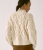 SAYAKA DAVIS NEW YORK Pom-Pom Cable Sweater - Ivory - Thumbnail 4
