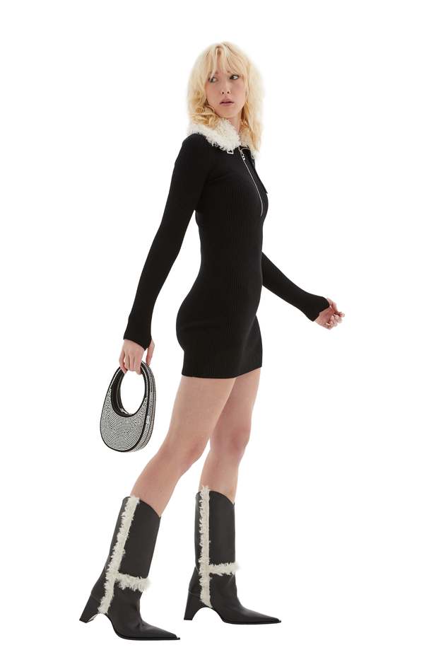 Coperni Zipped Knitwear Dress - Black | Garmentory