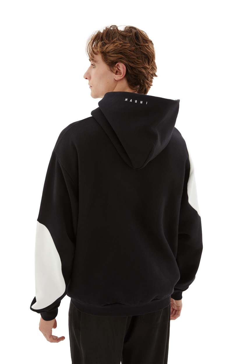 国内発送☆MARNI☆HOODIE/BLACK Marni - Logo-Print Cotton-Jersey Hoodie - Black Marni