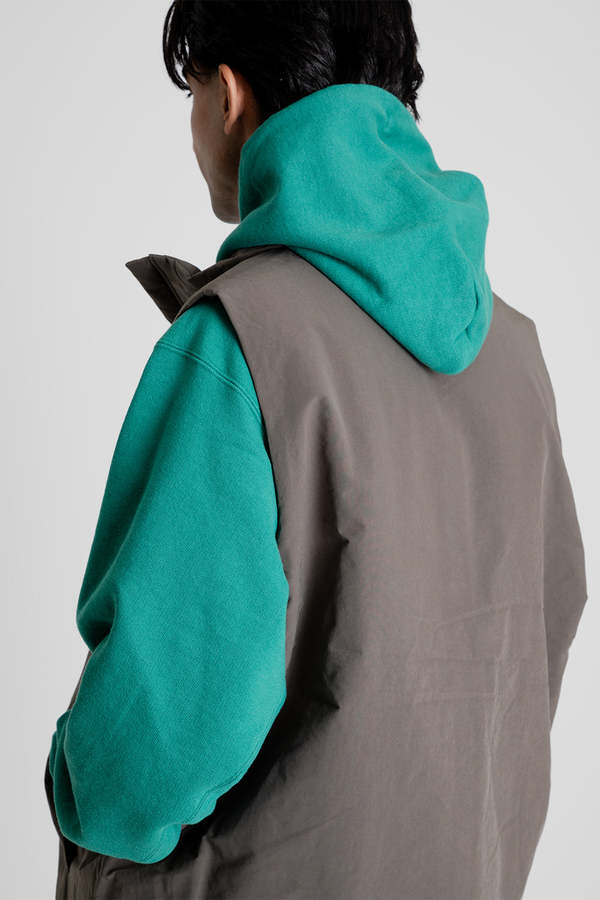 KAPTAIN SUNSHINE Padding Over Vest - Black Olive | Garmentory