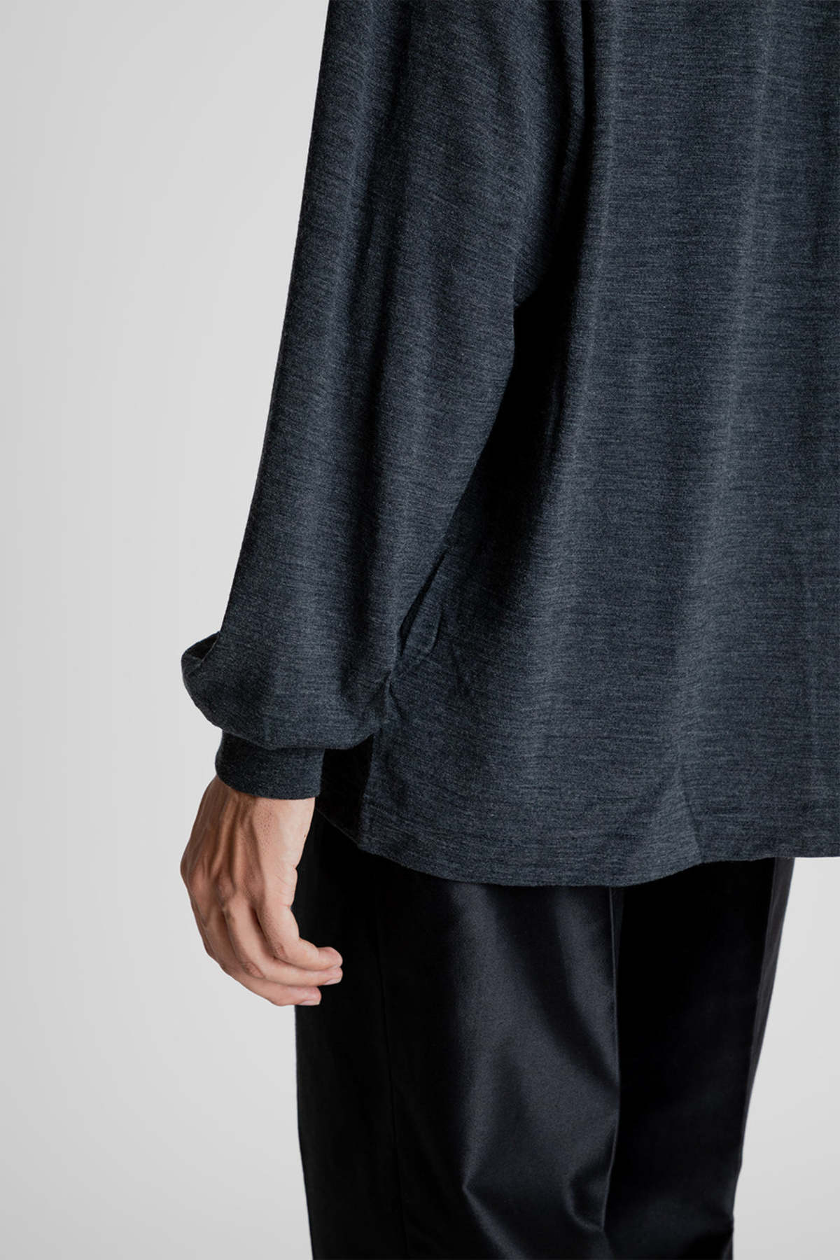 KAPTAIN SUNSHINE Super Soft Merino Tenjiku L/S Tee - Charcoal 
