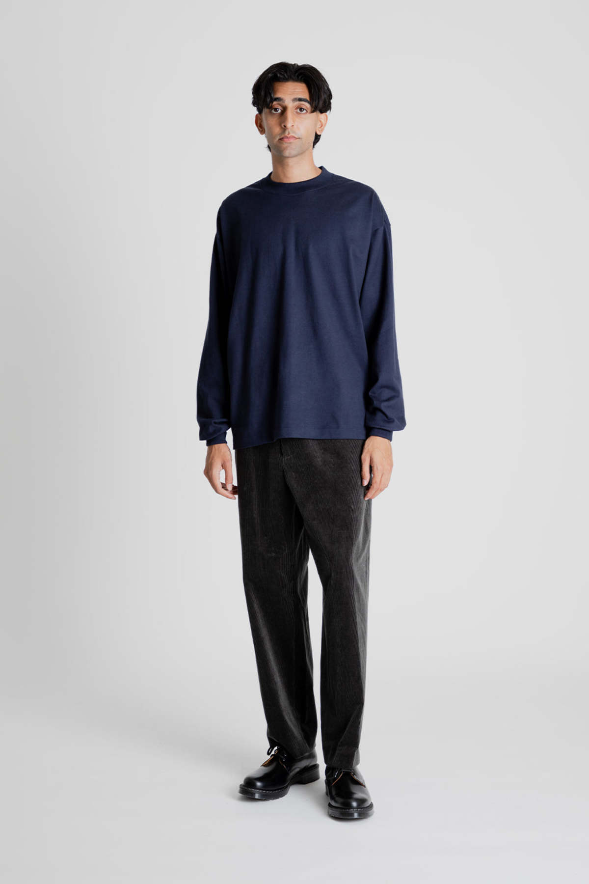 トップス Kaptain sunshine SUVIN SUPIMA TEE HEAVY KAPTAIN SUNSHINE Suvin Supima Tube L/S Tee Heavy - Navy