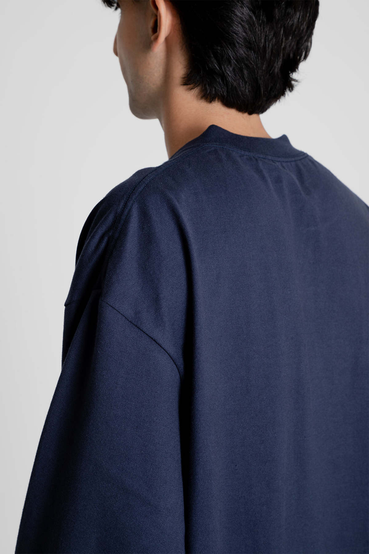 KAPTAIN SUNSHINE Suvin Supima Tube L/S Tee Heavy - Navy
