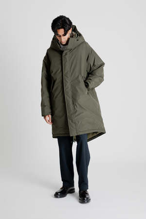 Nanamica GORE-TEX Long Down Coat - Khaki Green | Garmentory