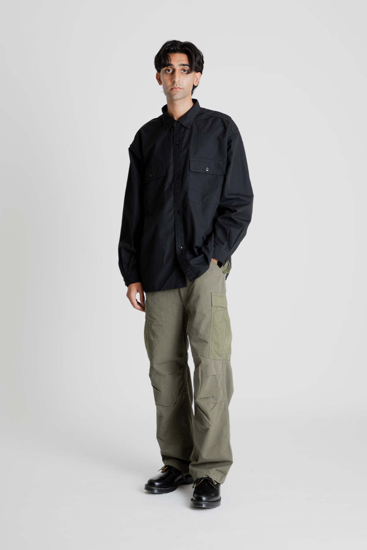 Nanamica Utility Light Wind Shirt - Black | Garmentory