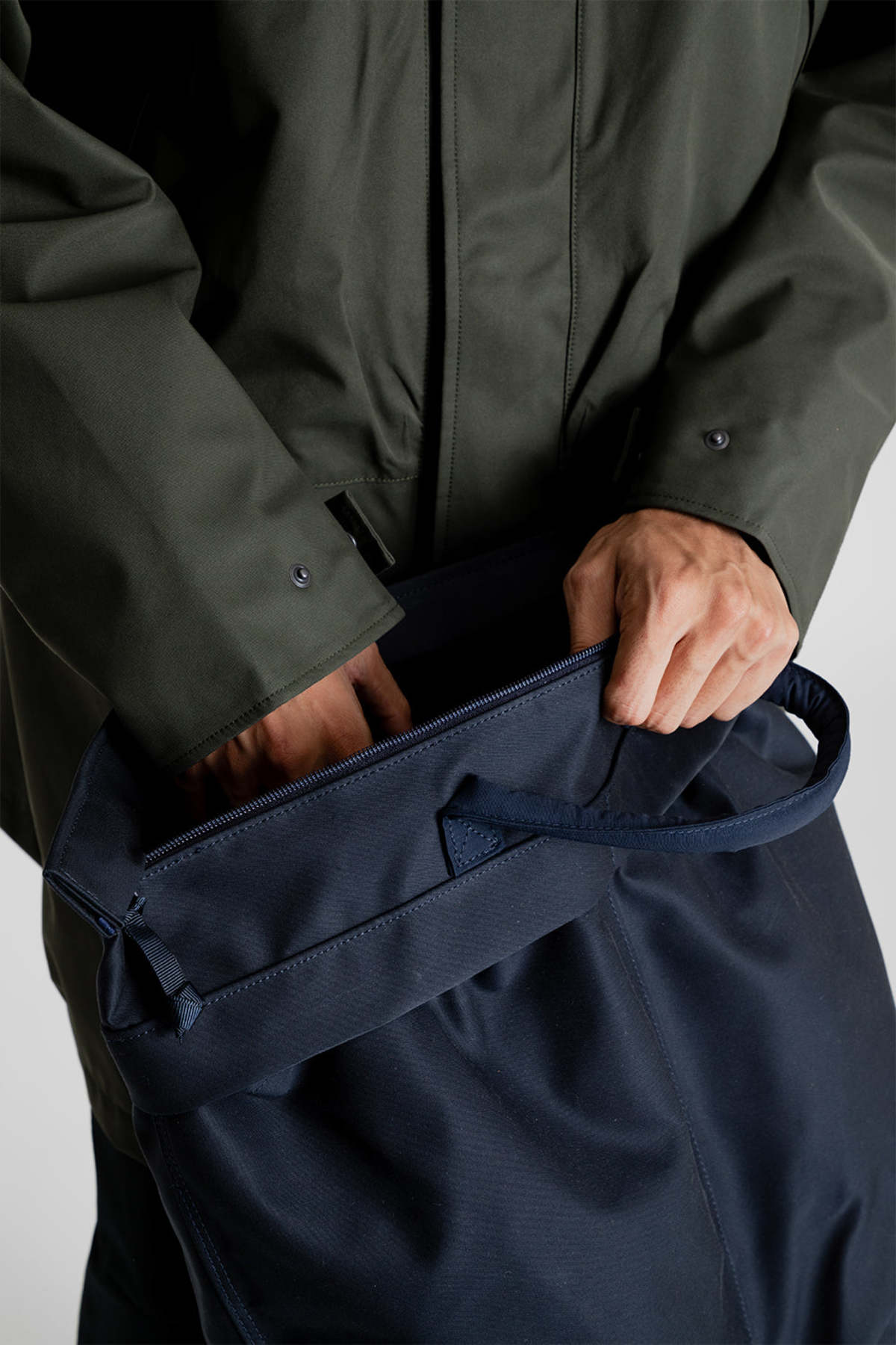 Nanamica Water Repellent Helmet Bag Navy Garmentory