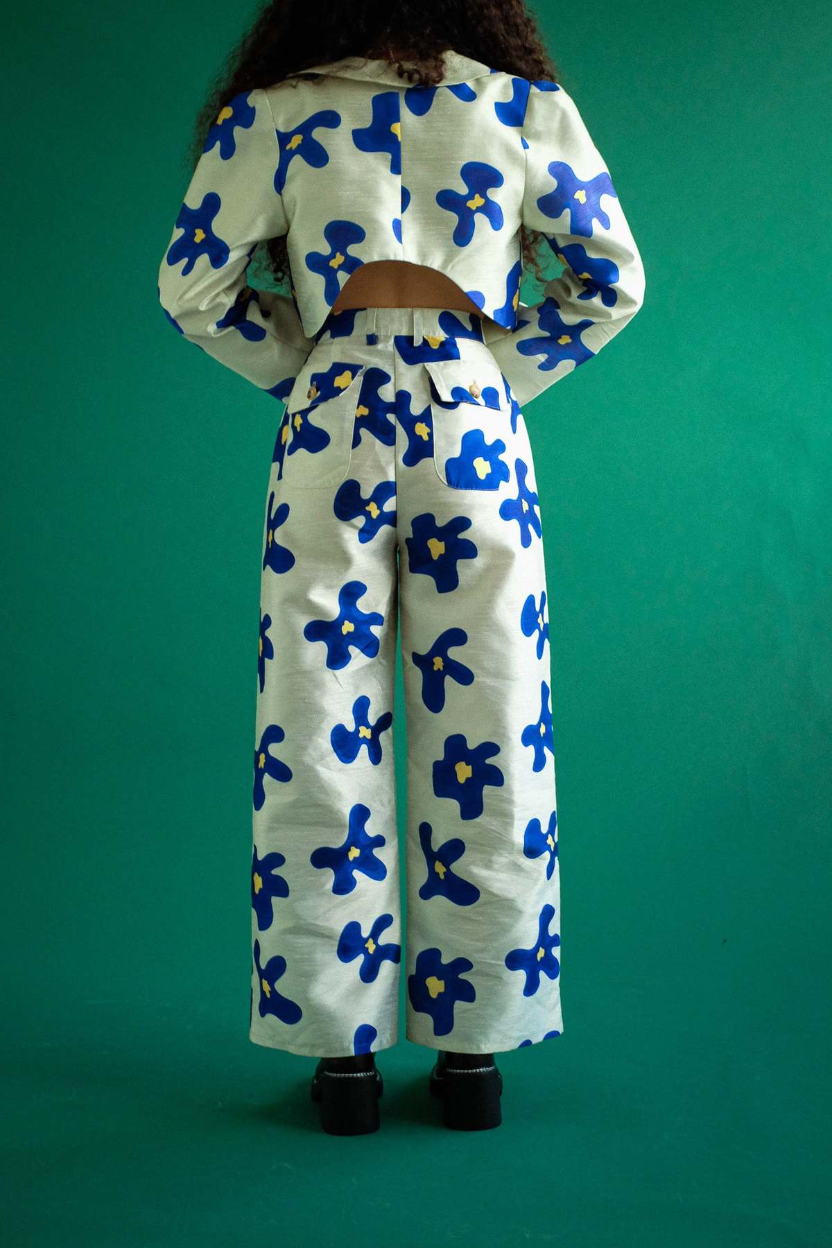 migo pant in sapphire floral - Image 3 of 8