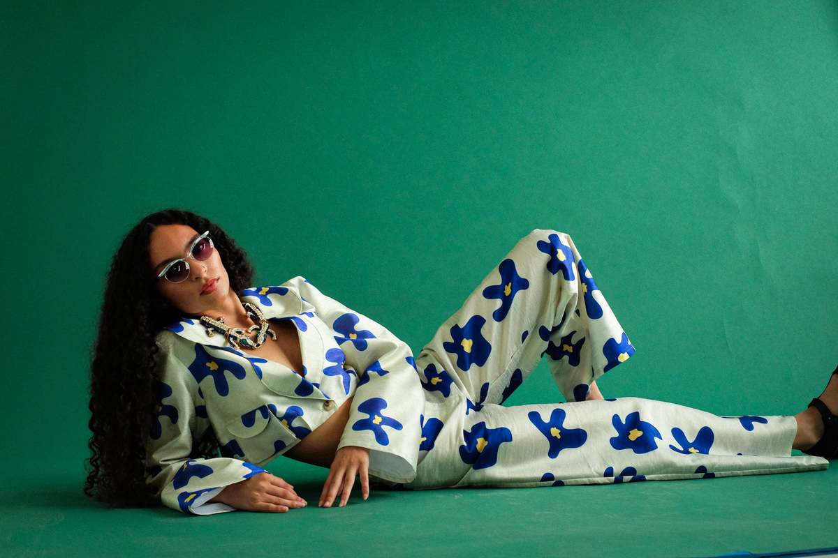 migo pant in sapphire floral - Image 5 of 8