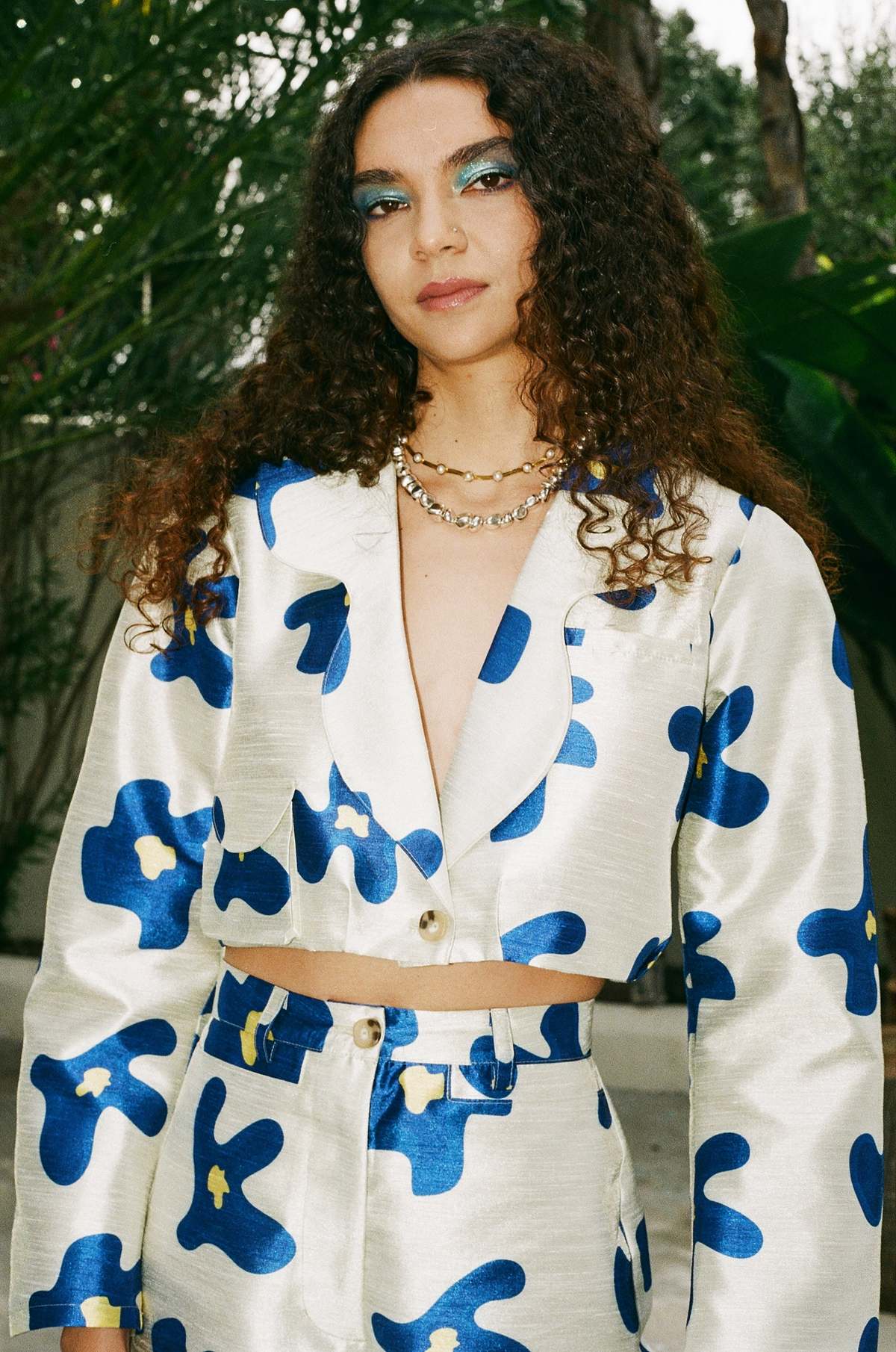 migo pant in sapphire floral - Image 7 of 8