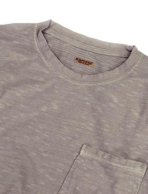 KAPITAL 長袖 ポケット カットソー グレー 4 KAPITAL ICE GREY AMUSE KNIT POCKET LONG SLEEVE T-SHIRT | Garmentory