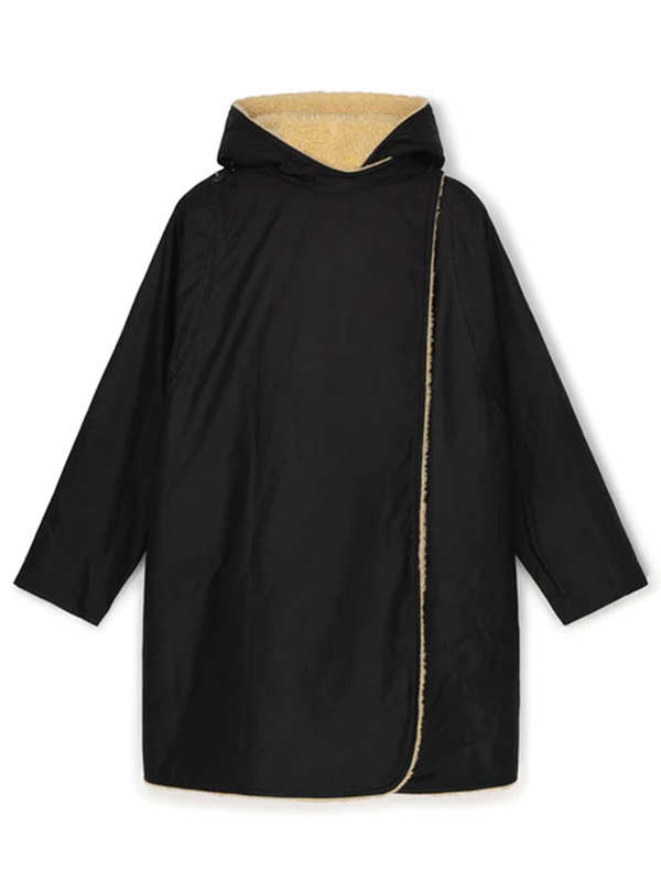 Kate Sheridan Batwing Coat in Black Cream | Garmentory