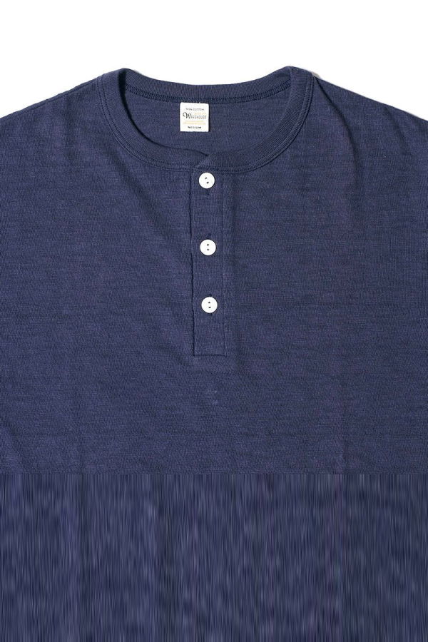 Warehouse & Co. Lot 4601 Henley Neck T - Eggplant / Navy