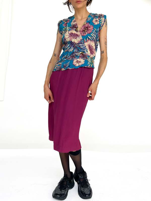 Vintage Hibiscus Cutout Dress | Garmentory
