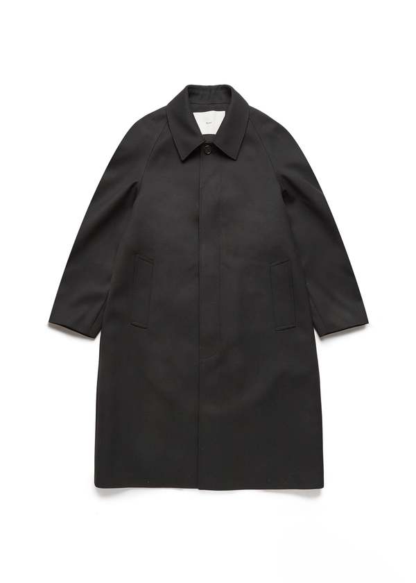 ジャケット・アウター DUNST UNISEX BELTED WOOL MAC COAT BLACK DUNST
