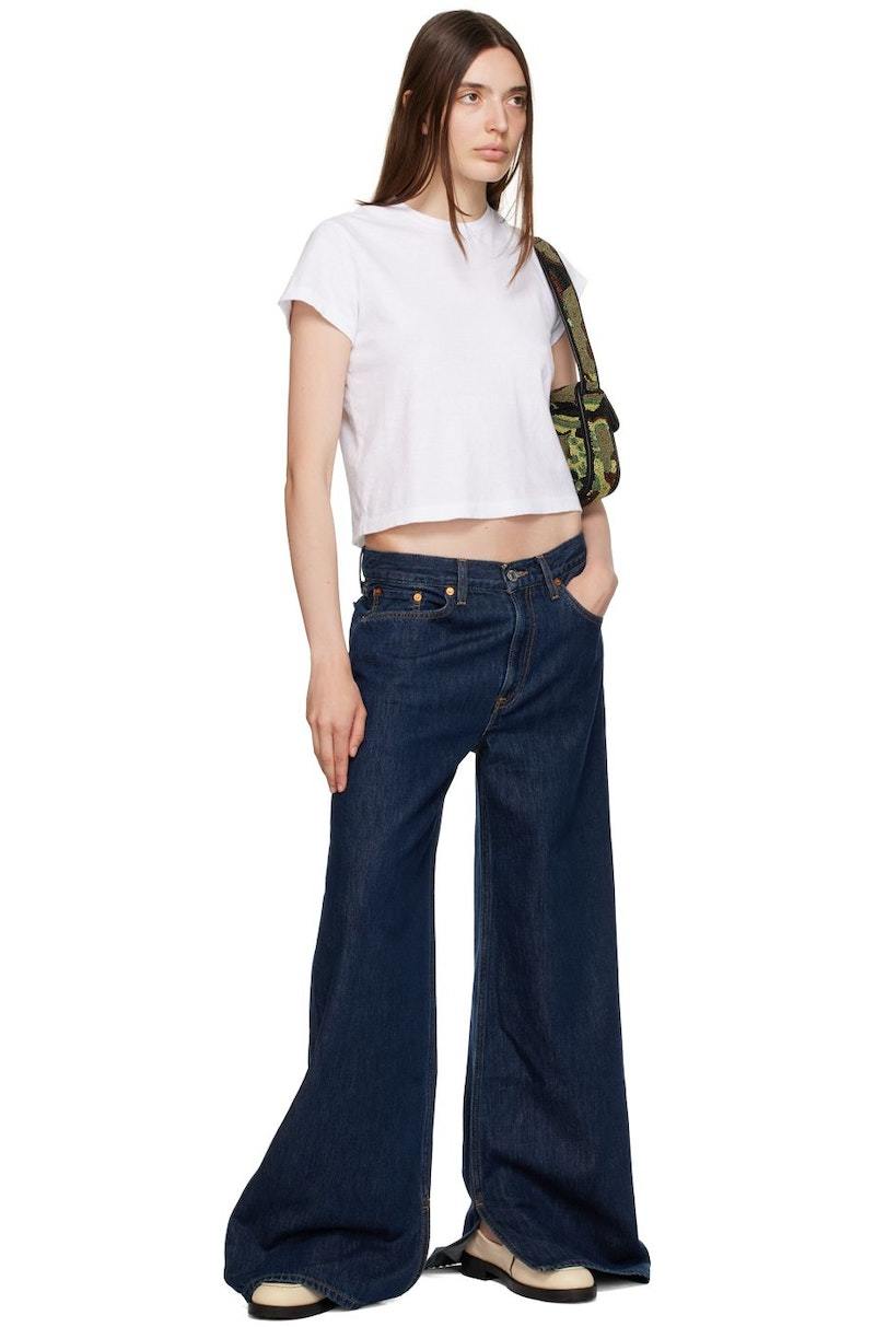 パンツ RE/DONE LOW RIDER LOOSE RE/DONE Low Rider Loose Jeans - Indigo | Garmentory