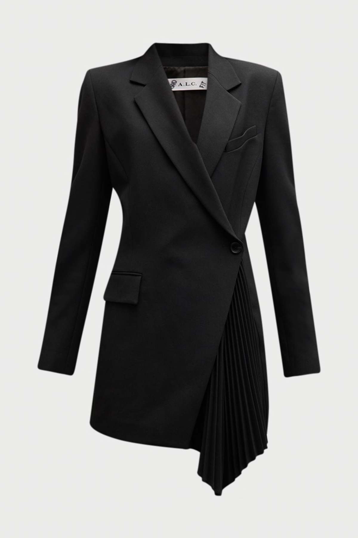 knee length dresses for ladies Sonya Celaya Pleated Blazer Mini Dress Olive / M by Sugarlips