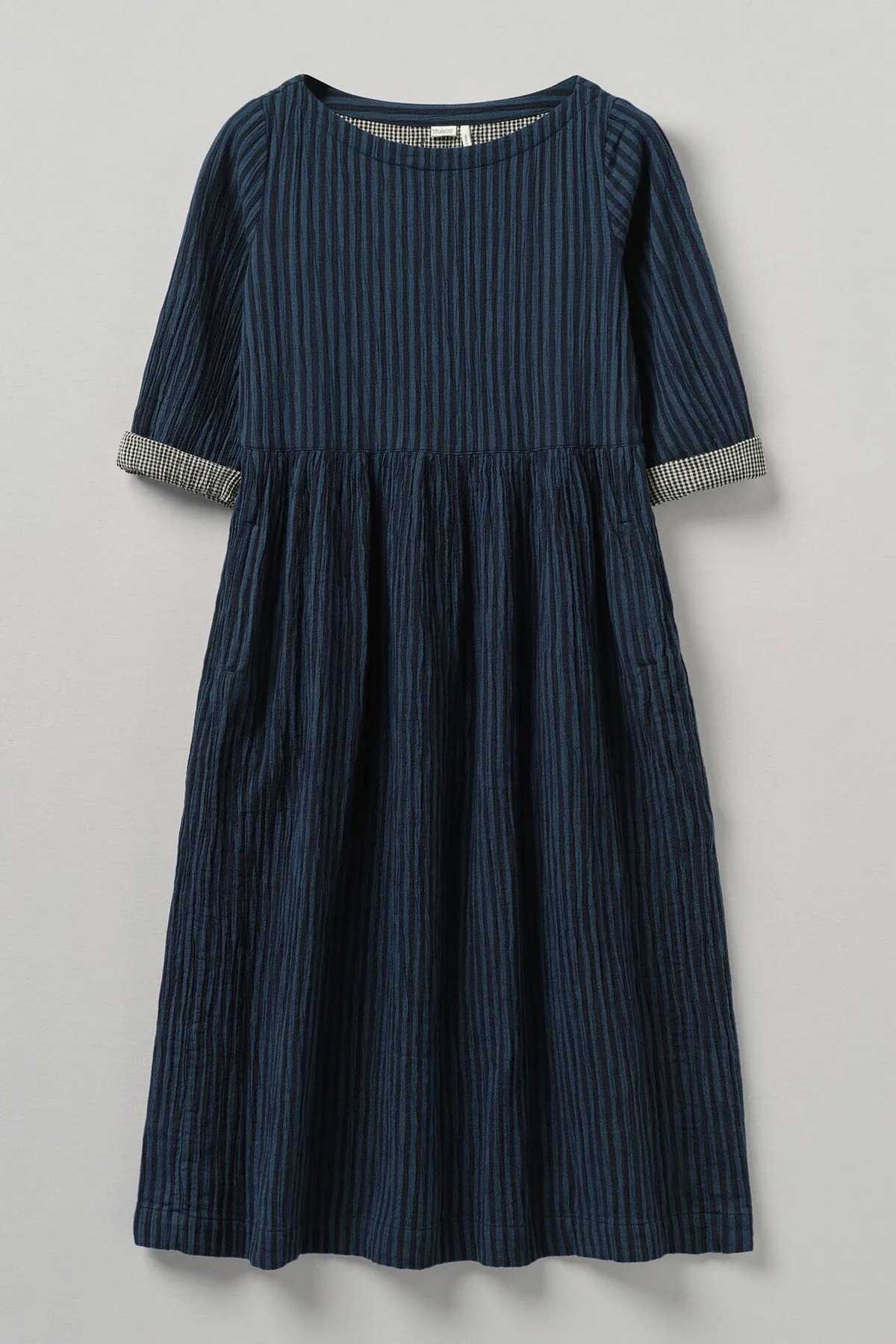 white christmas dresses Button Front Crinkle Cotton Dress main image 0