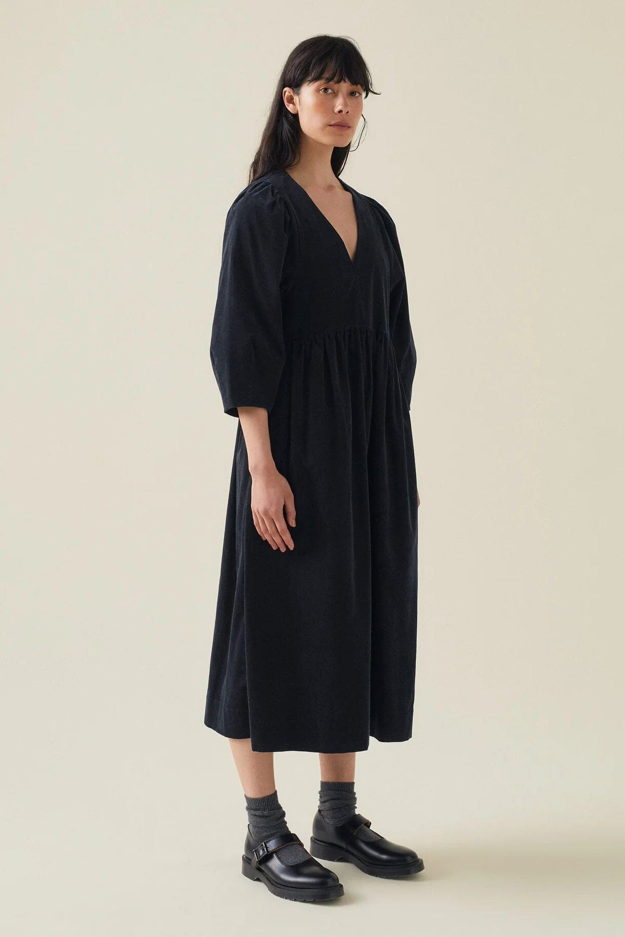 TOAST Maya Organic Cotton Needlecord Dress - Blue Slate | Garmentory