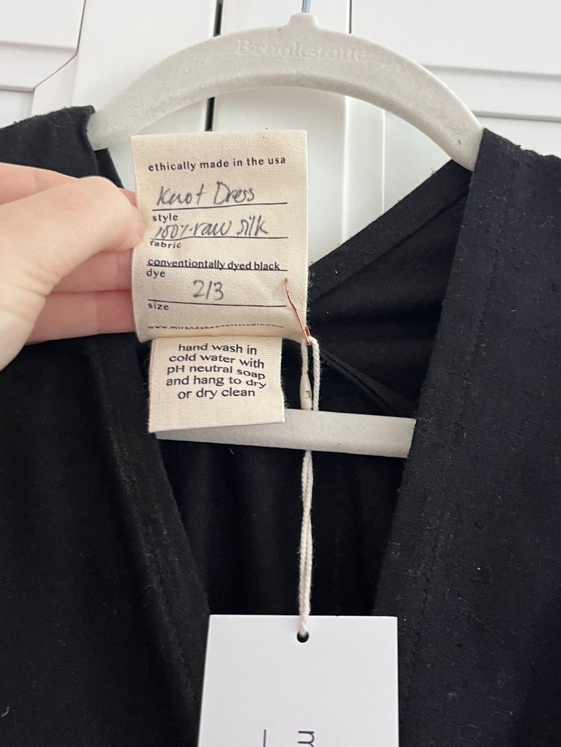 Knot Dress in Silk Noil