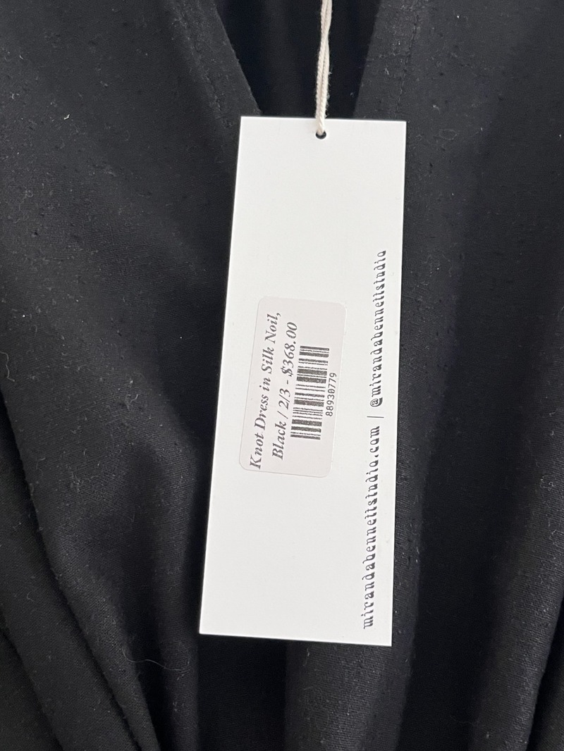 Knot Dress in Silk Noil