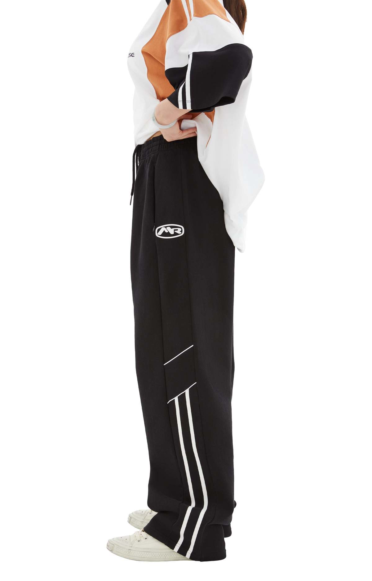 Martine Rose Panelled Wide Leg Sweatpants - Black - Image 2 of 3