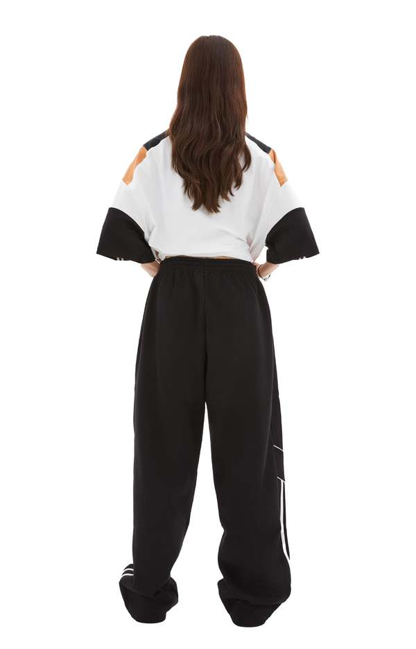 Martine Rose Panelled Wide Leg Sweatpants - Black