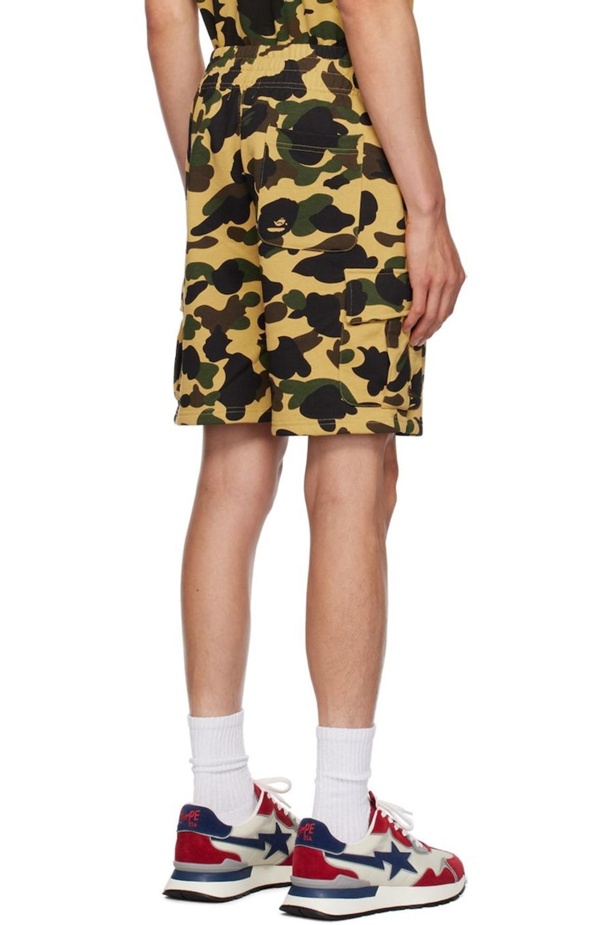 BAPE Yellow 1st Camo Shorts | Garmentory
