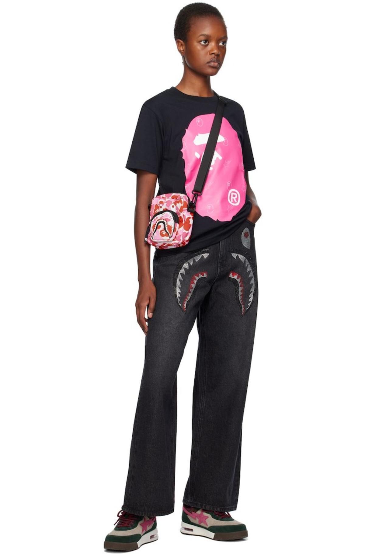 BAPE Pink Mini ABC Camo Shark Bag | Garmentory