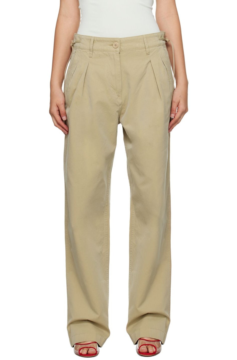 Saks Potts Beige Johan Trousers | Garmentory