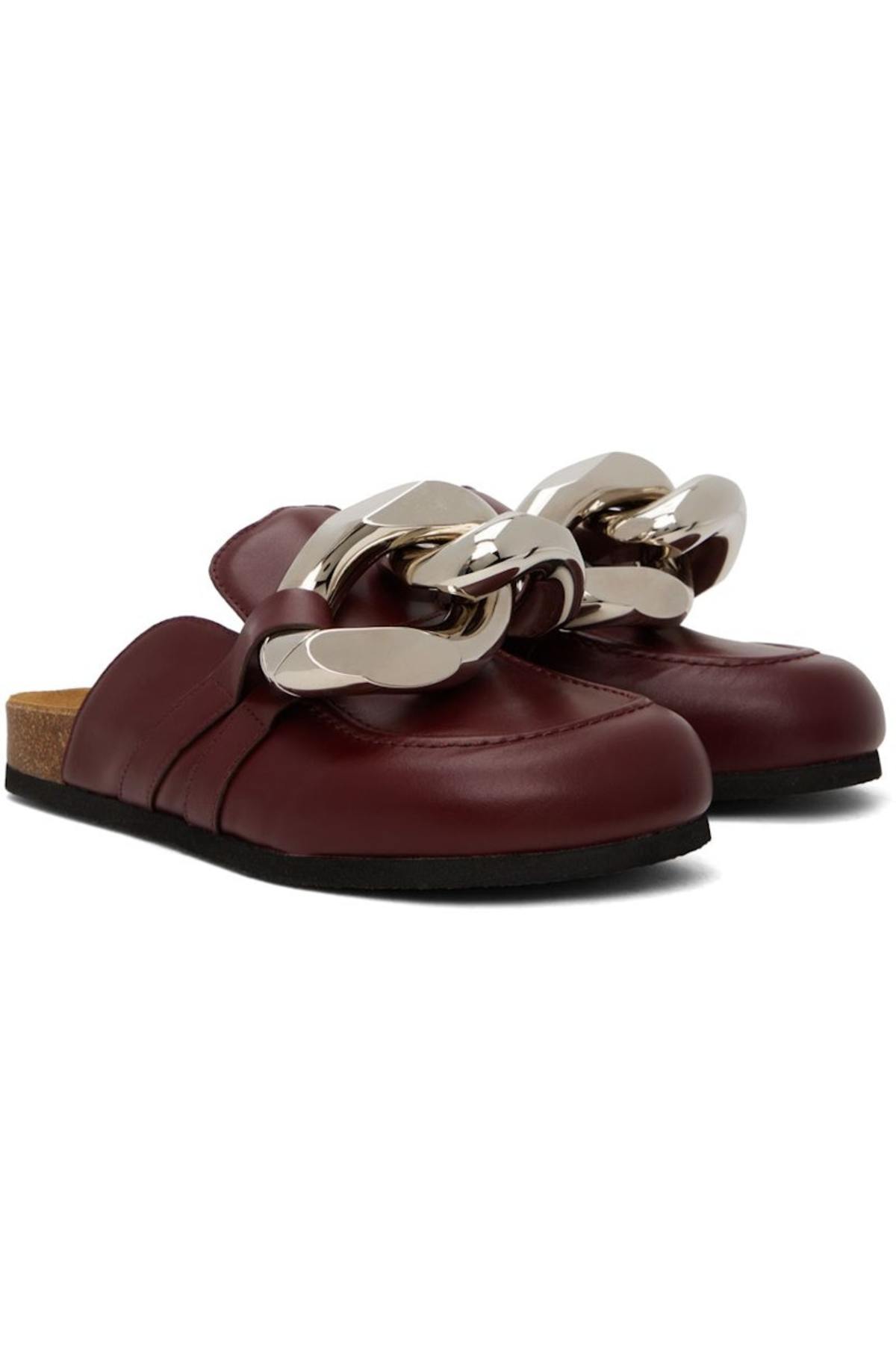 JW ANDERSON
Burgundy Curb Chain Loafers JW Anderson Chain backless leather loafers JW... | Depop main image 2