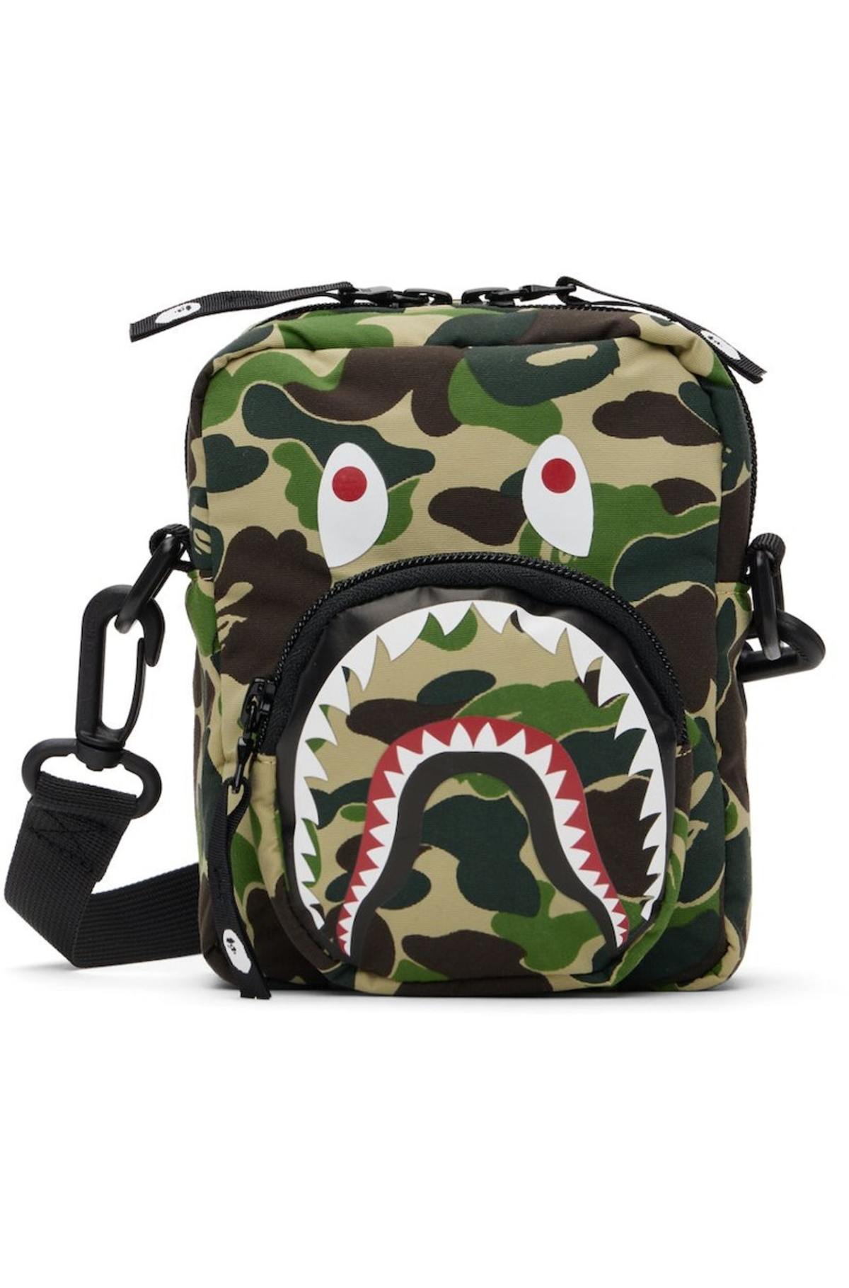 BAPE Green Mini ABC Camo Shark Bag | Garmentory