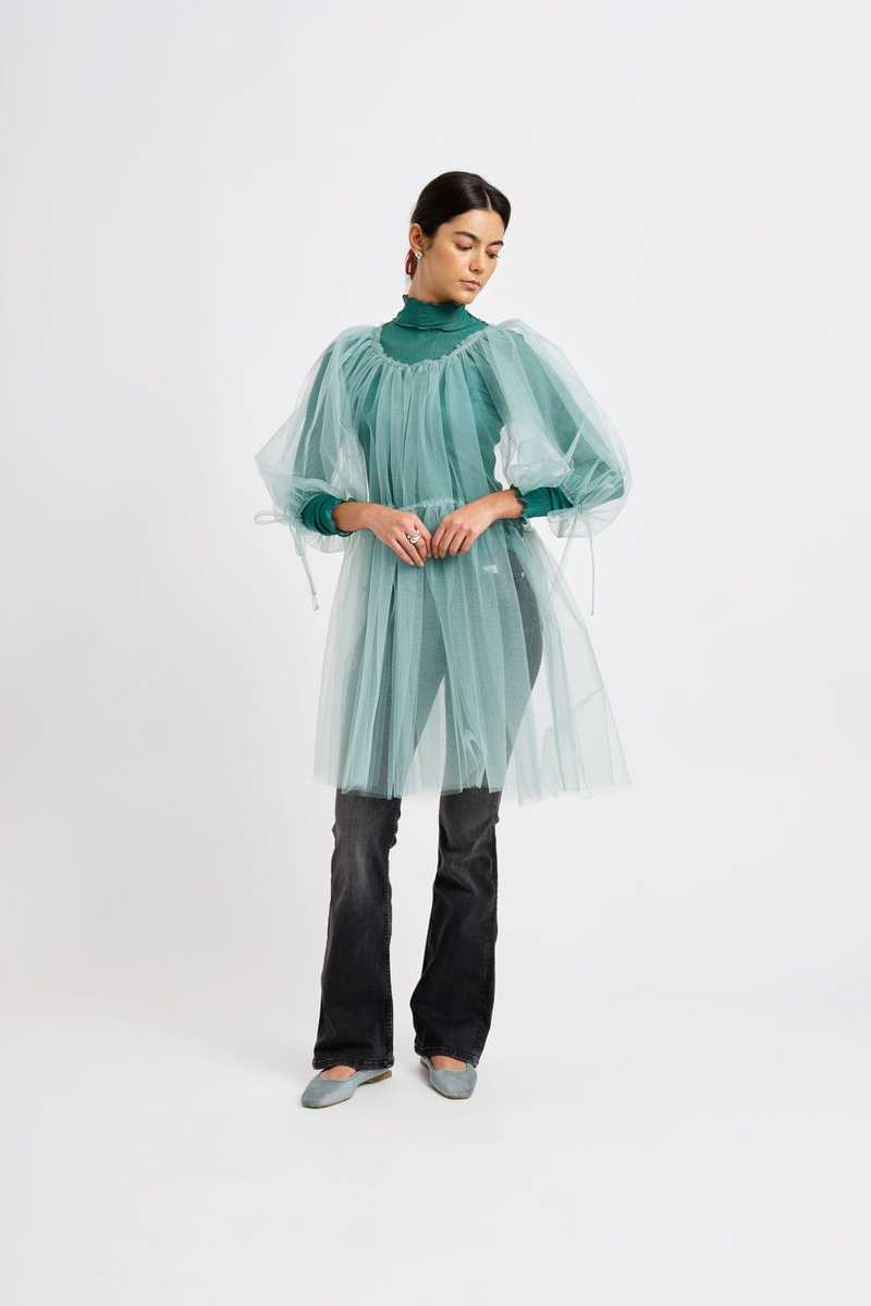 Eliza Faulkner Fiona Tulle Dress - Seafoam