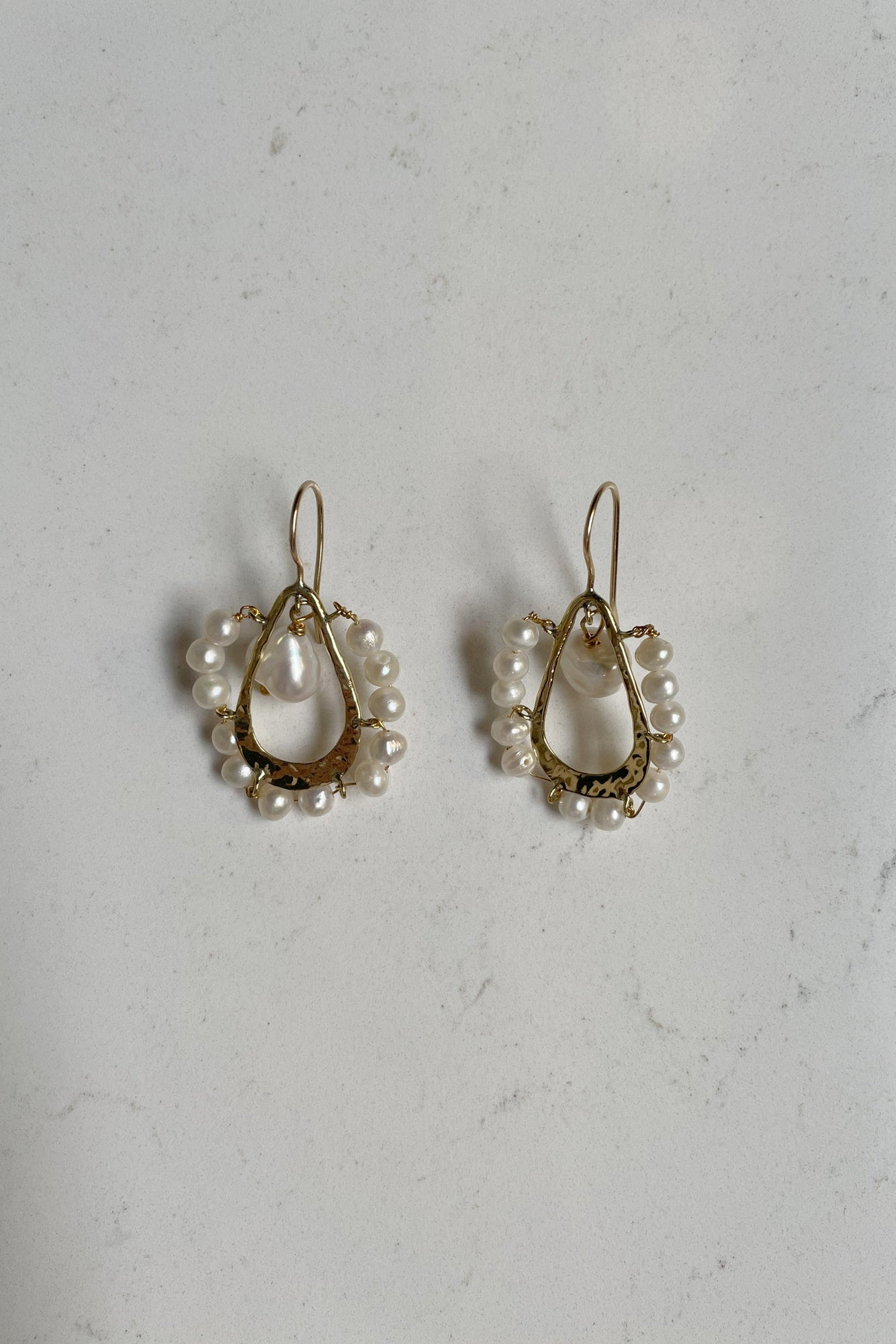 Ulla Johnson Beaded Single Drop Earrings Pearl Garmentory