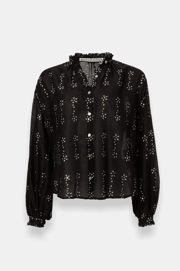 Alix Of Bohemia Poet Blouse Black Daisy Garmentory