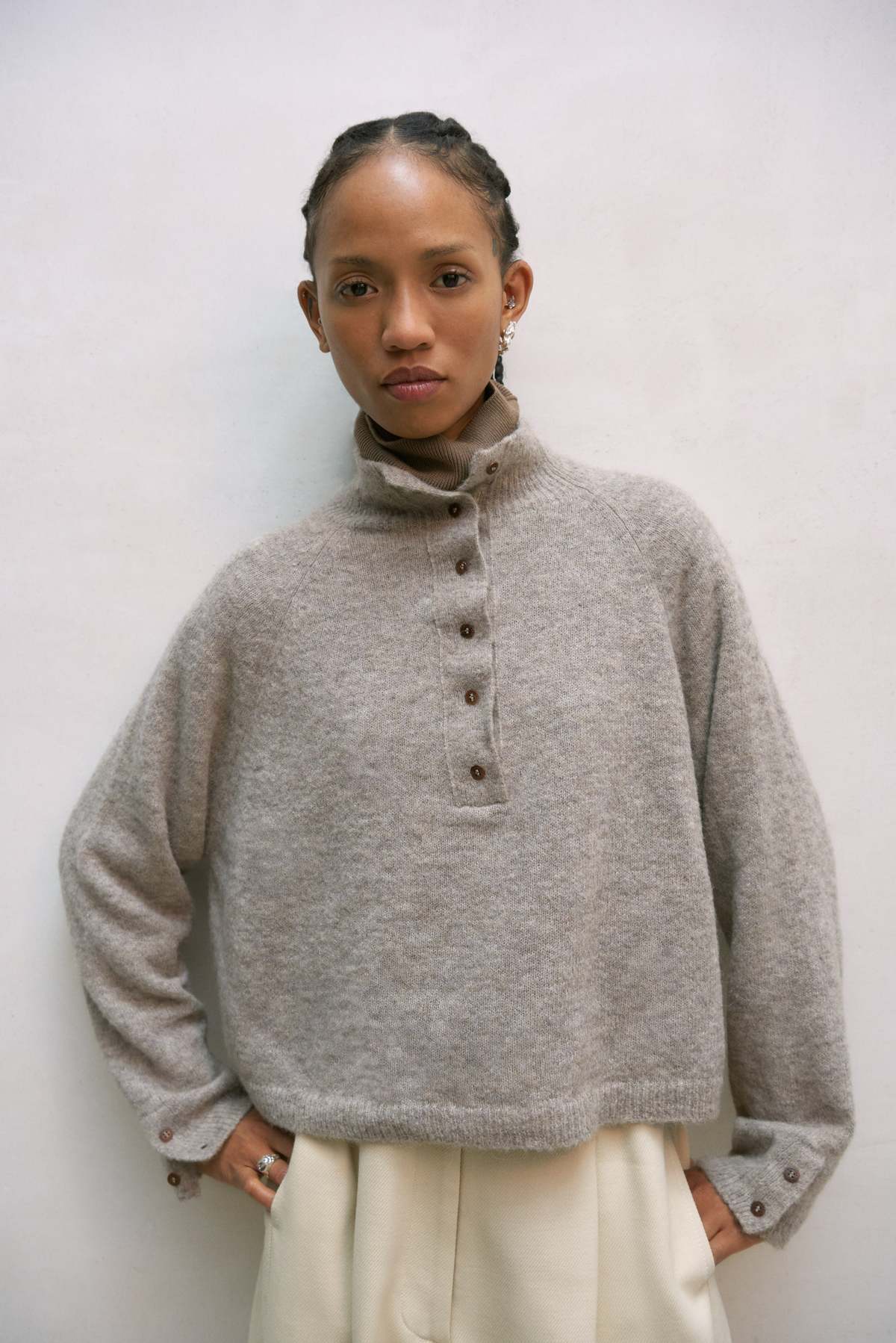トップス CORDERA Cordera Viscose Shimmery Cardigan, Off-White – Glasswing