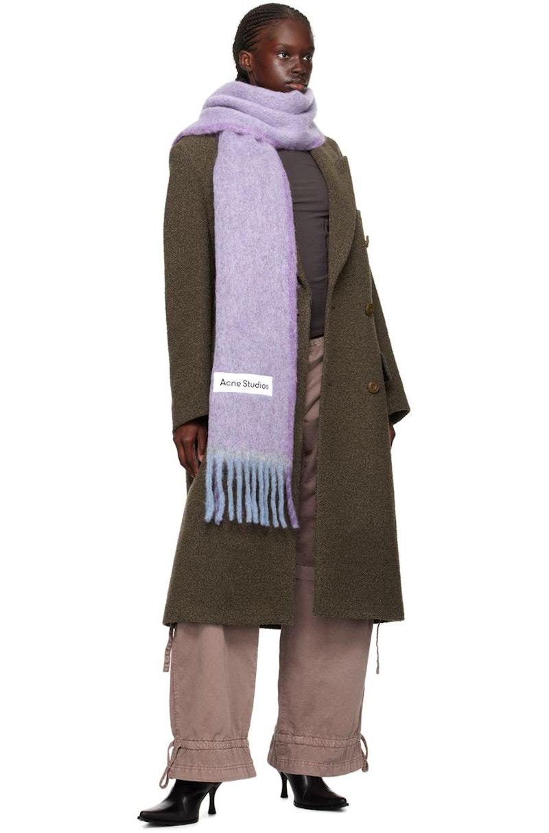 Acne Studios Fringe Scarf - Purple | Garmentory