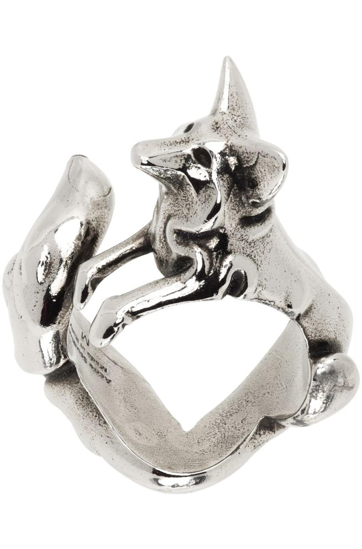 Acne Studios Graphic Band Ring - Silver | Garmentory
