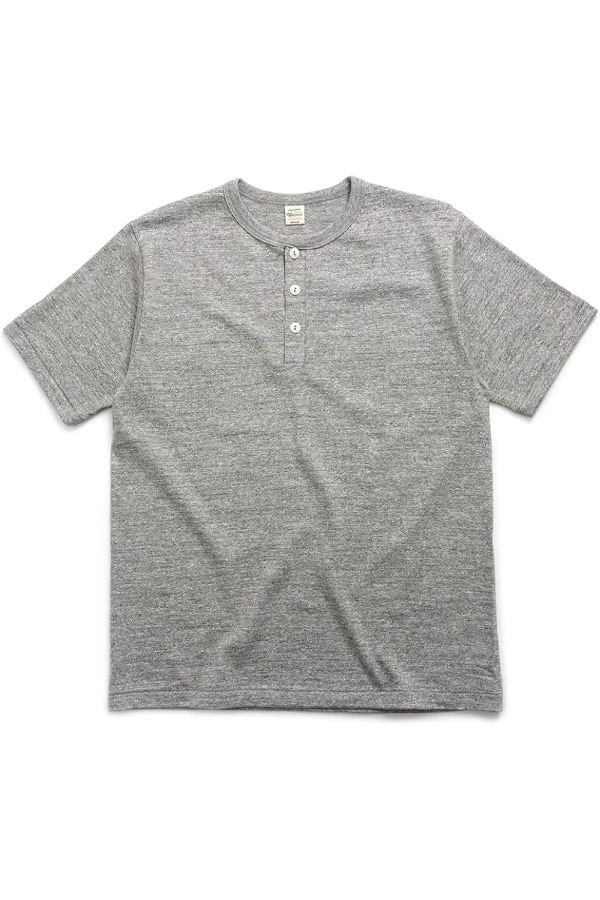 Warehouse & Co. Lot 4601 Henley Neck T - Heather Grey