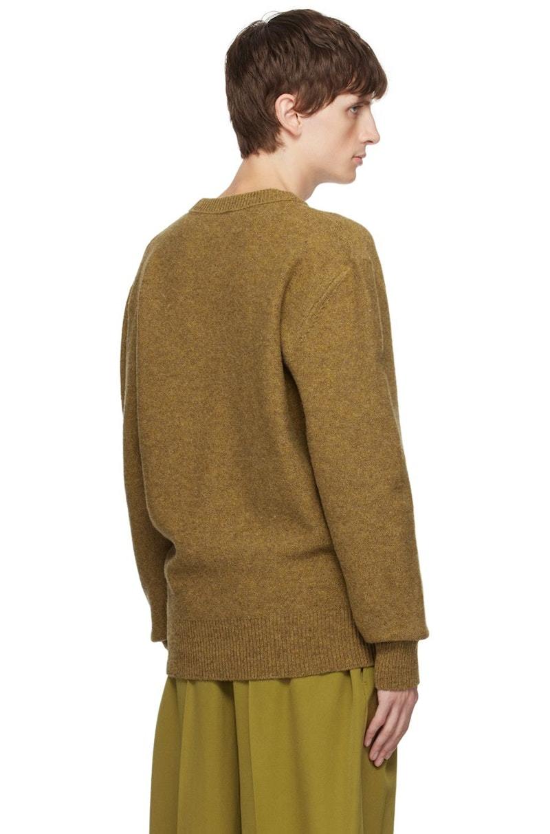 Lemaire Yellow V-Neck Sweater - Dark Mustard | Garmentory