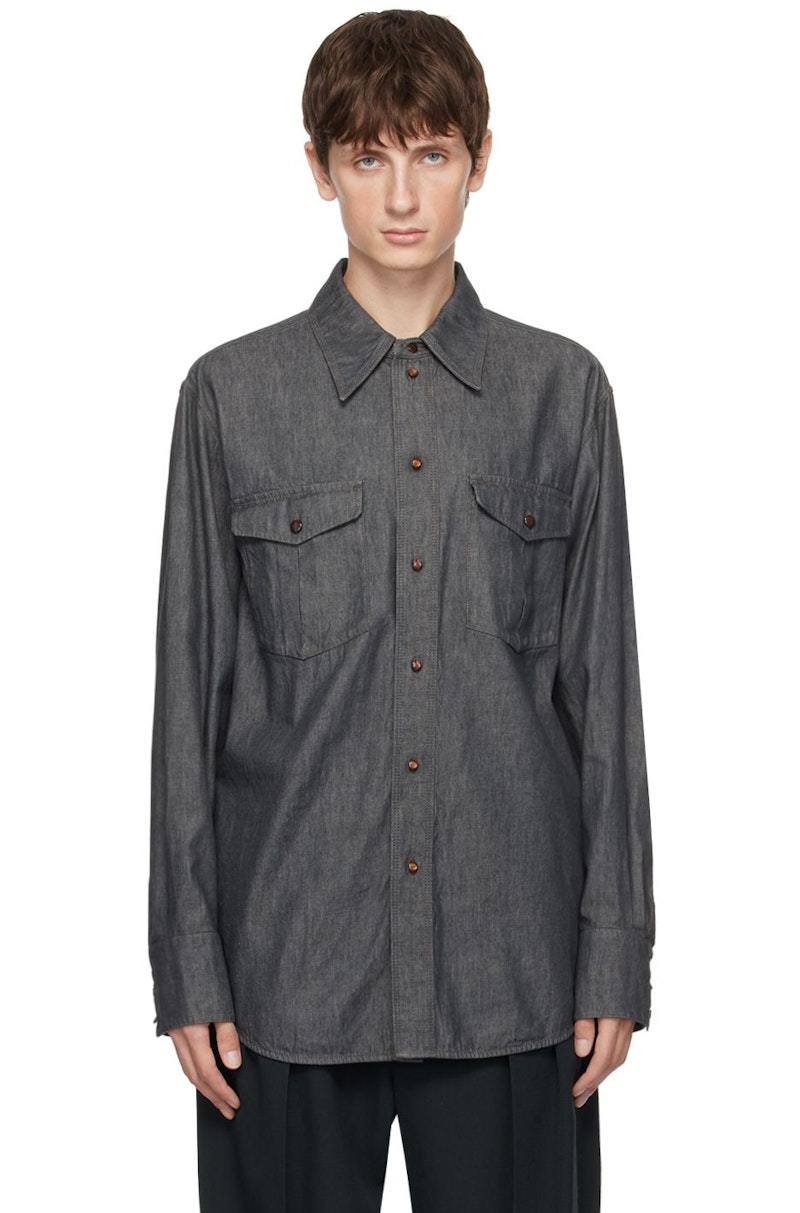 Lemaire Western Shirt - Gray | Garmentory