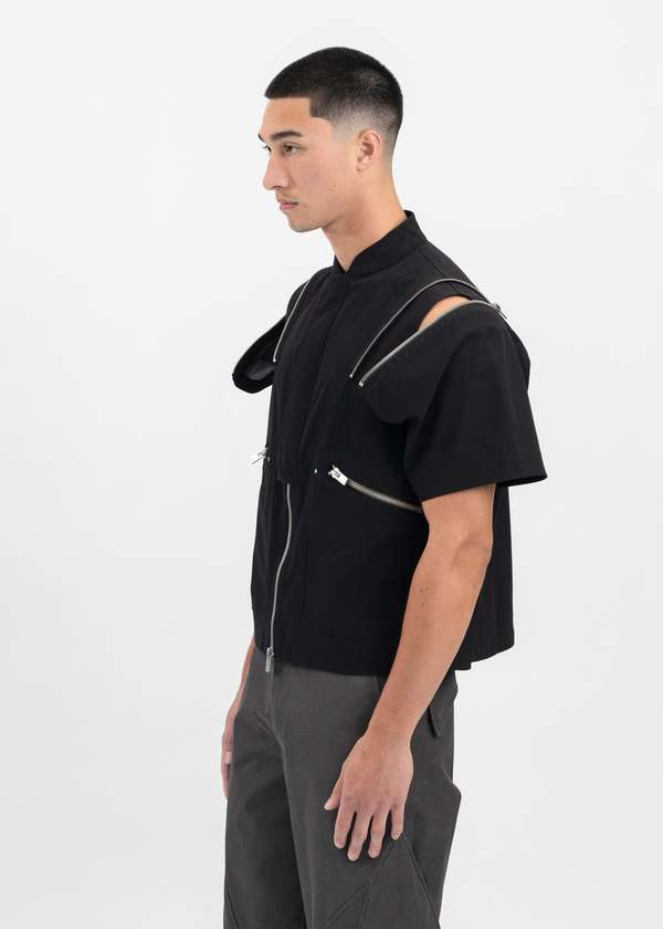 トップス heliot emil TACTICAL VEST Heliot Emil Anophyte Technical Vest - Black | Garmentory
