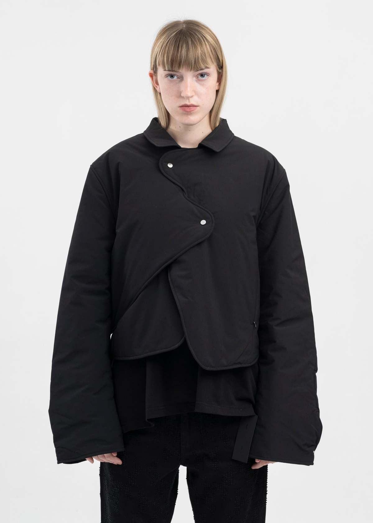 BLACK CONCORDANCE PUFFED SHIRT - Image 1 of 6