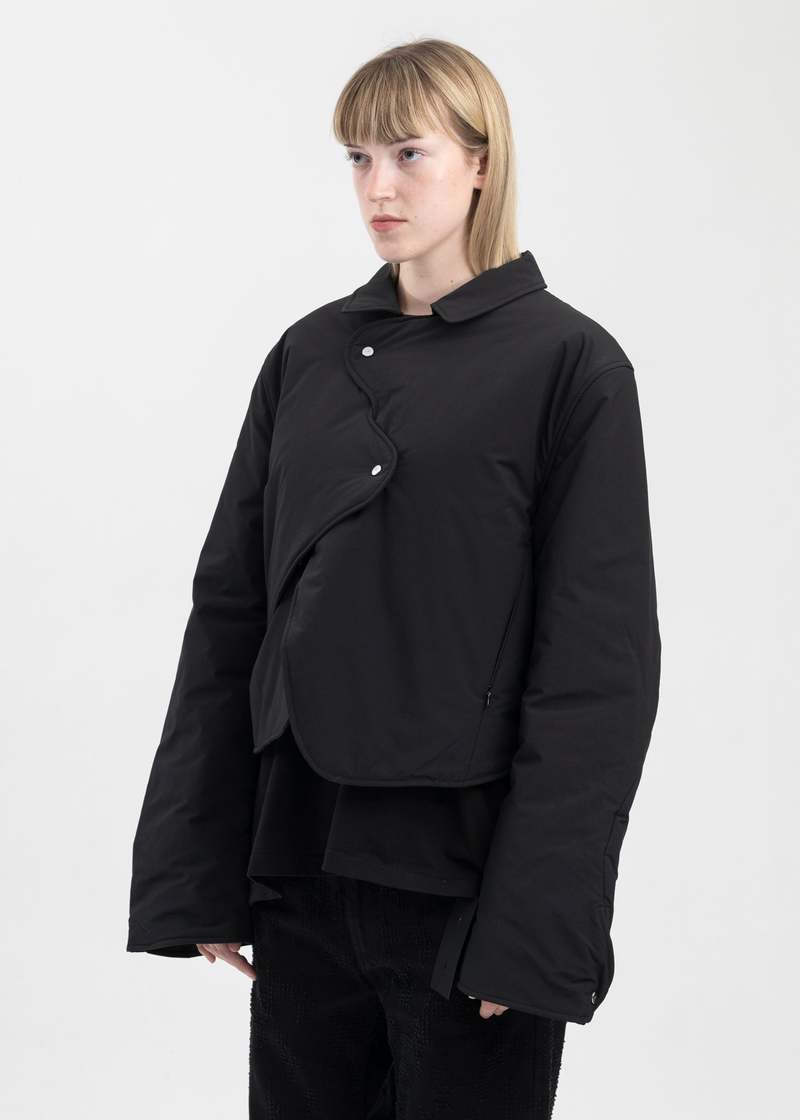 BLACK CONCORDANCE PUFFED SHIRT